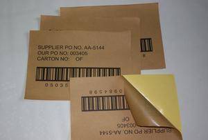 Smooth Surface Hot Melt Adhesive Kraft Paper Label Customized Sticker Paper