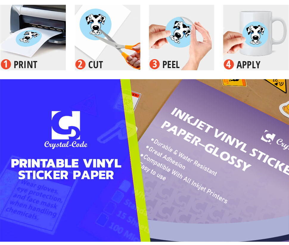 waterproof glossy sticker paper