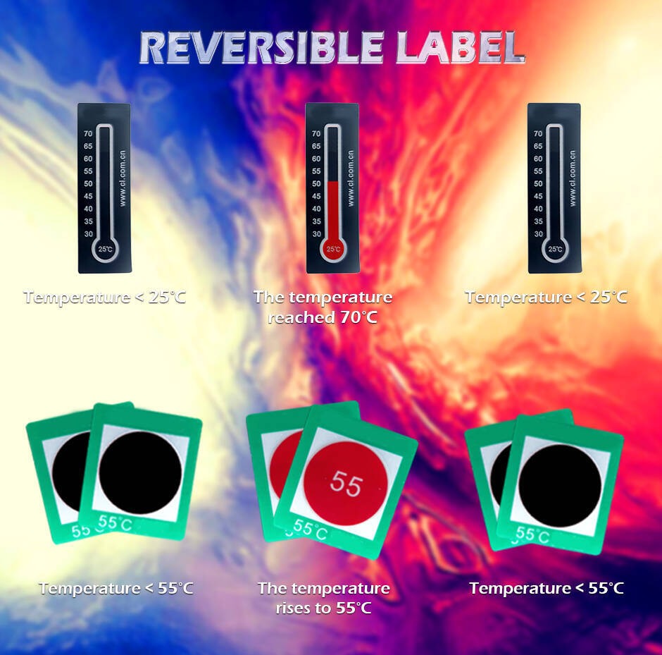 Reversible Temperature Indicator Stickers