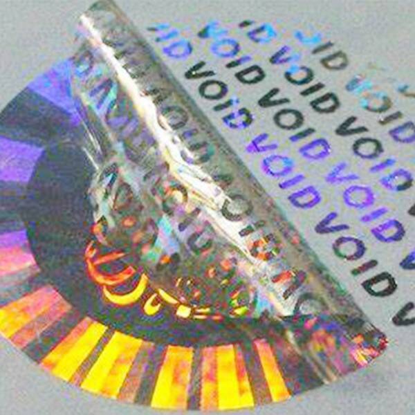 Anti-Counterfeiting Security VOID Hologram Labels With Custom Shapes