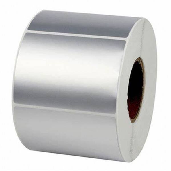 Anti-tamper Silver PET Polyester Barcode Label For Shipping Labels, QR Code Labels