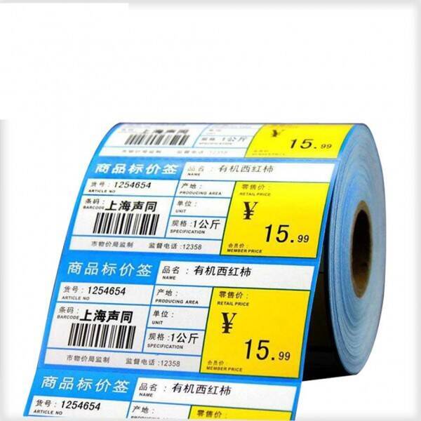 Blank Waterproof Thermal Sticker Pricing Labels White Color For Supermarket